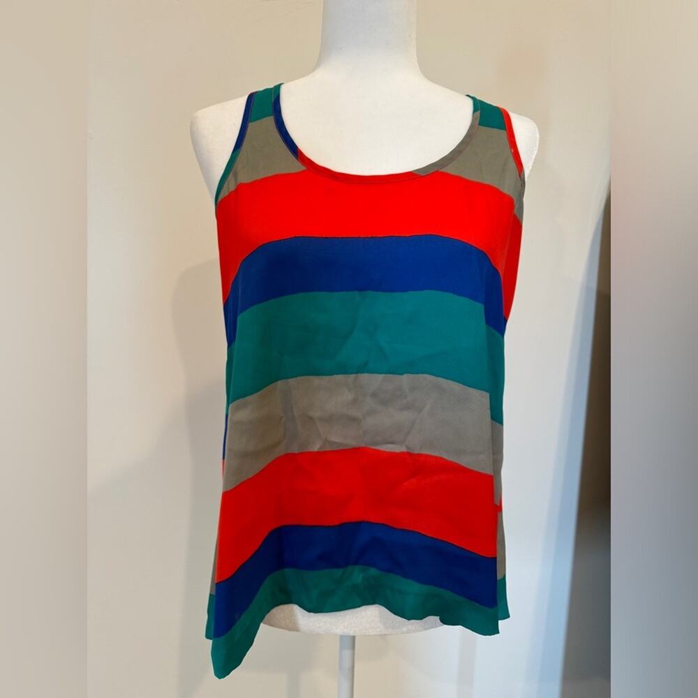 Striped Open Back Tank Top - XS